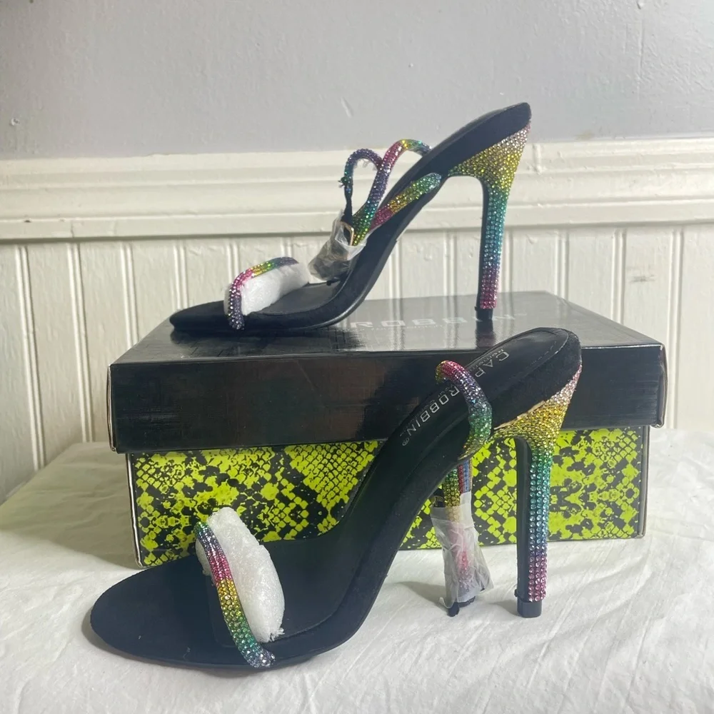 Cape Robbin Multicolor Rhinestone Heels